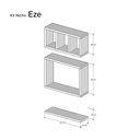 Ver imagem 4 de Kit Nichos Prateleiras Eze para Banheiro Decorativo Branco