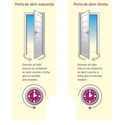 Porta de Alumínio Social Postigo 210x80cm Direita Branco - 6