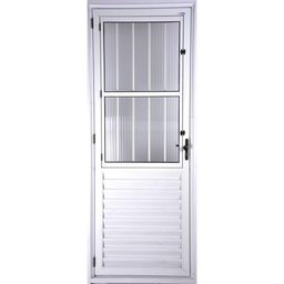 Porta de Alumínio Social Postigo 210x80cm Direita Branco - 2