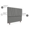 Cabeceira Estofada Casal Belgica 140cm Suede Cinza - 4