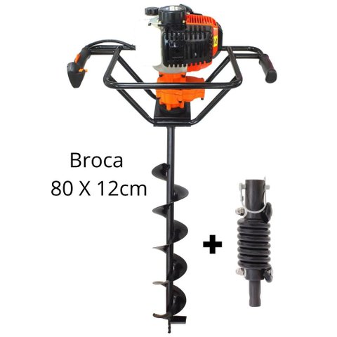 Perfurador de Solo Vulcan Vps520 Broca 80x12cm + Amortecedor para Instalações de Mourões e