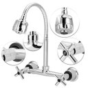 Ver imagem 2 de Torneira Misturador P/cozinha de Parede Luxo Gourmet Cr 1/4v