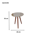 Ver imagem 4 de Conjunto de Mesa Lateral Pé Palito Redonda Capuccino