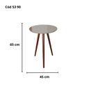 Ver imagem 3 de Conjunto de Mesa Lateral Pé Palito Redonda Capuccino