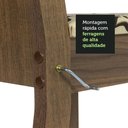 Ver imagem 7 de Conjunto Sala de Jantar Madesa Débora Mesa Tampo de Vidro Redondo 4 Cadeiras - Rustic/bege Marrom