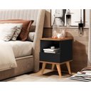 Ver imagem 1 de Mesa de Cabeceira Marilia Pés Palito Preto / Nature