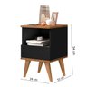Mesa de Cabeceira Marilia Pés Palito Preto / Nature - 2