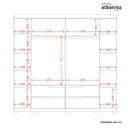 Ver imagem 6 de Guarda Roupa Doble Casal com Espelho 6 Portas Freijó/titanium - Abz