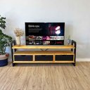 Ver mais imagens de Rack para TV Linea 140cm com 3 Gavetas Nozes e Preto Artfactory Design