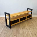 Ver imagem 2 de Rack para TV Linea 140cm com 3 Gavetas Nozes e Preto Artfactory Design