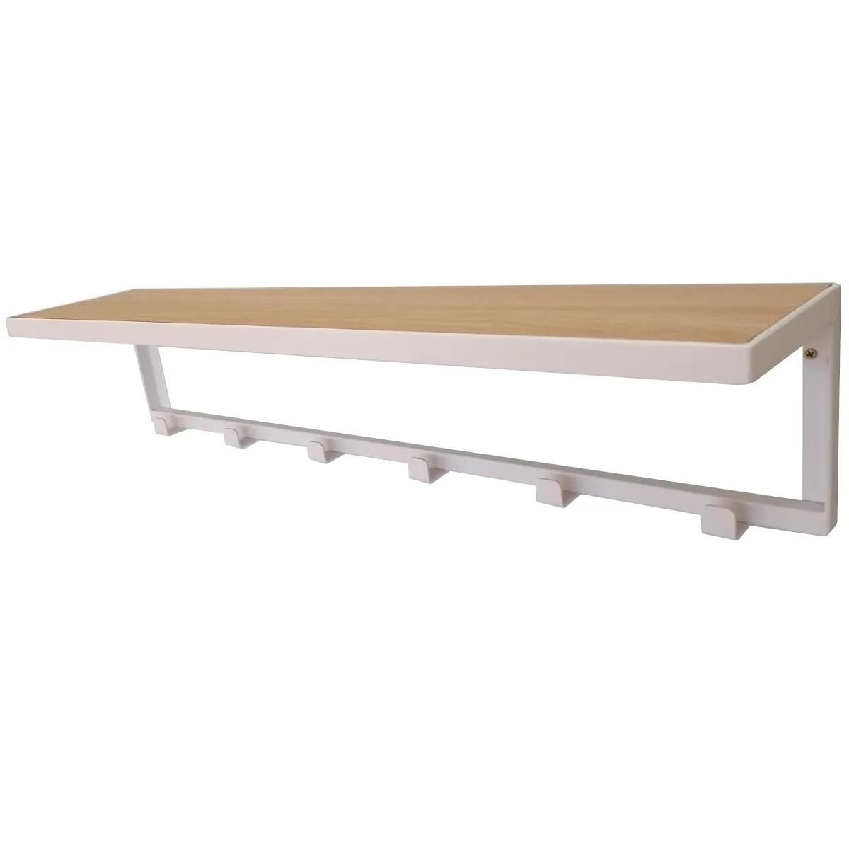 Cabideiro de Parede Estilo Industrial Mdf Branco 70cm - 2