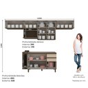 Ver imagem 4 de Cozinha Completa 8 Peças 8 Portas 100% MDF Aurora Espresso Móveis