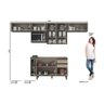 Cozinha Completa 8 Peças 8 Portas 100% MDF Aurora Espresso Móveis - 5
