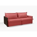Ver imagem 4 de Sofá sem Caixa Retrátil Reclinável Mônaco 2,00m Estilo Estofados - França Linhosoft Cor "vermelho"