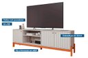 Ver imagem 2 de Rack Ripado Tv até 70 Polegadas 3 Portas 100% Mdf Off White Cinamomo Holanda Permóbili