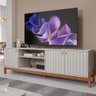 Rack Ripado Tv até 70 Polegadas 3 Portas 100% Mdf Off White Cinamomo Holanda Permóbili - 1