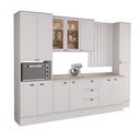 Ver imagem 4 de Cozinha Milla Ivy 13 Portas 3 Gavetas MDF 310cm Branco Móveis Carraro