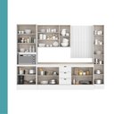 Ver imagem 6 de Cozinha Milla Ivy 13 Portas 3 Gavetas MDF 310cm Branco Móveis Carraro