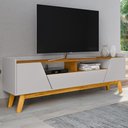 Ver imagem 2 de Rack Bancada Tv 70 Pol 180 Cm Florenca Off White Naturalle Bechara