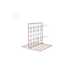 Expositor para Chaveiro e Bijuteria 0,30 X 0,30m com 8 Ganchos - Cor:rosé - 4