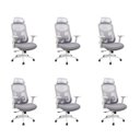 Ver imagem 2 de Kit com 6 Cadeiras Office Presidente Ajustavel e Ergonomica com Nr 17 Everest