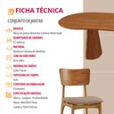 Ver imagem 6 de Sala de Jantar Mesa Noronha 220cm Tampo Laminado Barril e 8 Cadeiras Viena Gold