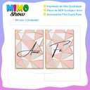 Ver imagem 3 de Placas MDF Amor e Fé Geométrico Rose Gold Parede Moderna A4