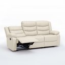 Ver imagem 5 de Poltrona Reclinável 3 Lugares Hollywood com Massagem PU Bege G94 Gran Belo