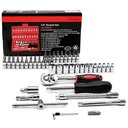 Ver imagem 1 de Kit Caixa 46 Pcs Chave Catraca Reversivel Jogo De Soquete Bit Allen Torx Philips Fenda Maleta de fer