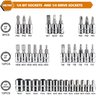 Kit Caixa 46 Pcs Chave Catraca Reversivel Jogo De Soquete Bit Allen Torx Philips Fenda Maleta de fer - 5