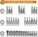 Ver imagem 5 de Kit Caixa 46 Pcs Chave Catraca Reversivel Jogo De Soquete Bit Allen Torx Philips Fenda Maleta de fer