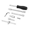 Kit Caixa 46 Pcs Chave Catraca Reversivel Jogo De Soquete Bit Allen Torx Philips Fenda Maleta de fer - 4