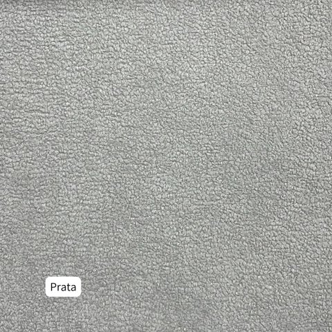 Poltrona Paris Giratória em Boucle Estofada Escritório Sala:prata