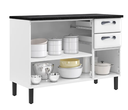 Ver imagem 2 de Balcão 120cm 3 Portas 2 Gavetas New Premium - Itatiaia:Branco