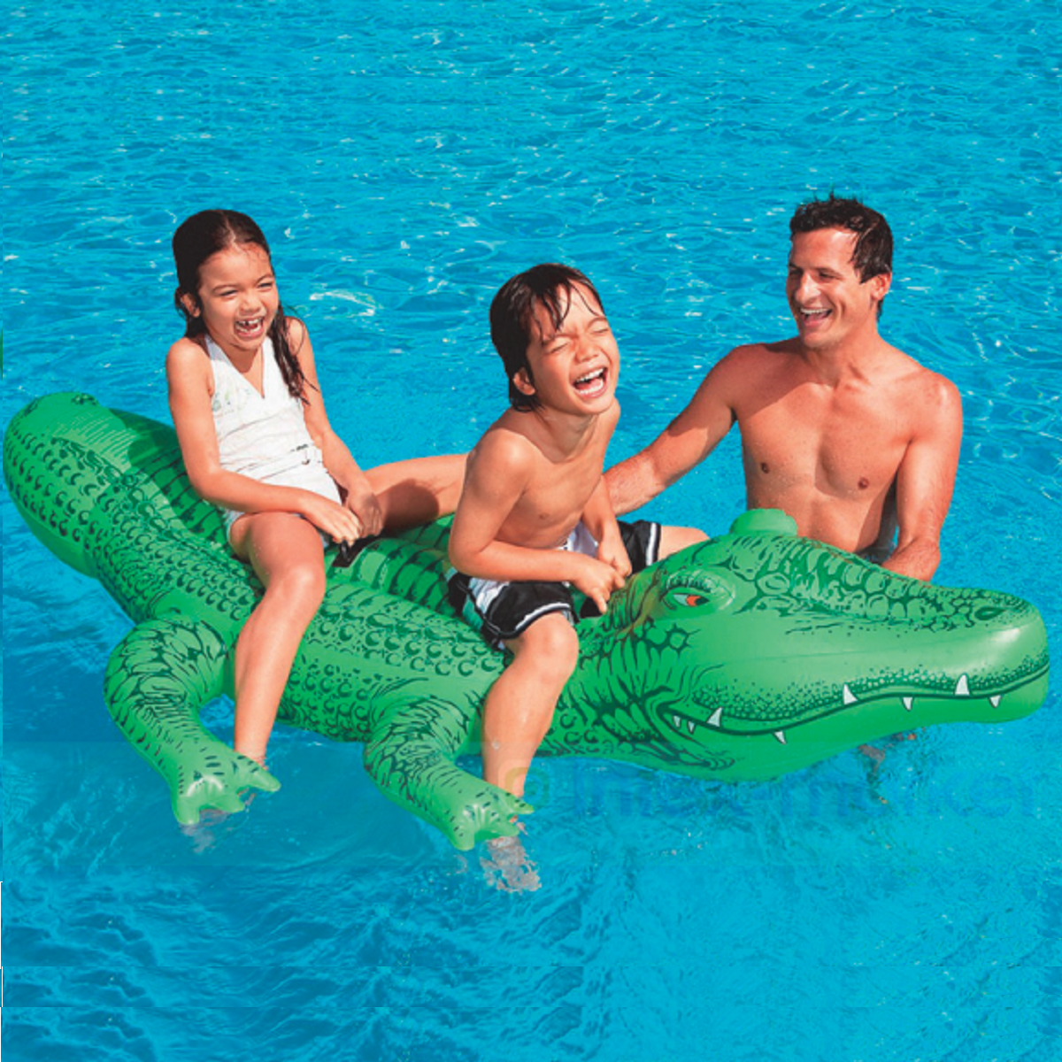 Bóia Inflável Jacaré Intex P/ 2 Crianças + Bomba Ar Eletrica Voltagem:220v - 9