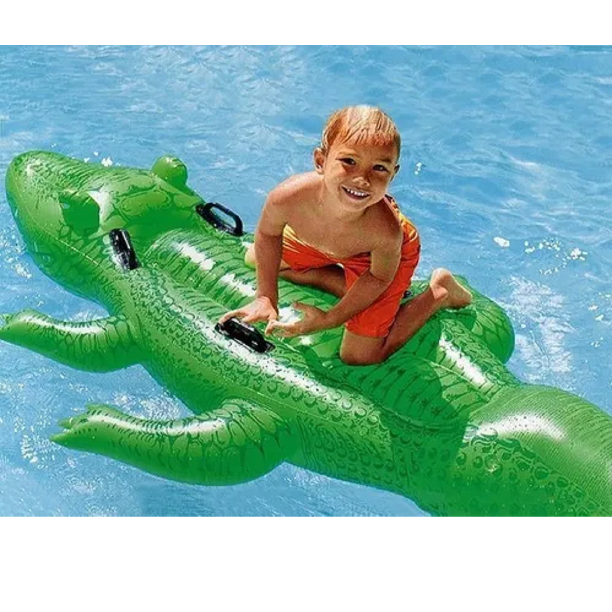 Bóia Inflável Jacaré Intex P/ 2 Crianças + Bomba Ar Eletrica Voltagem:220v - 8