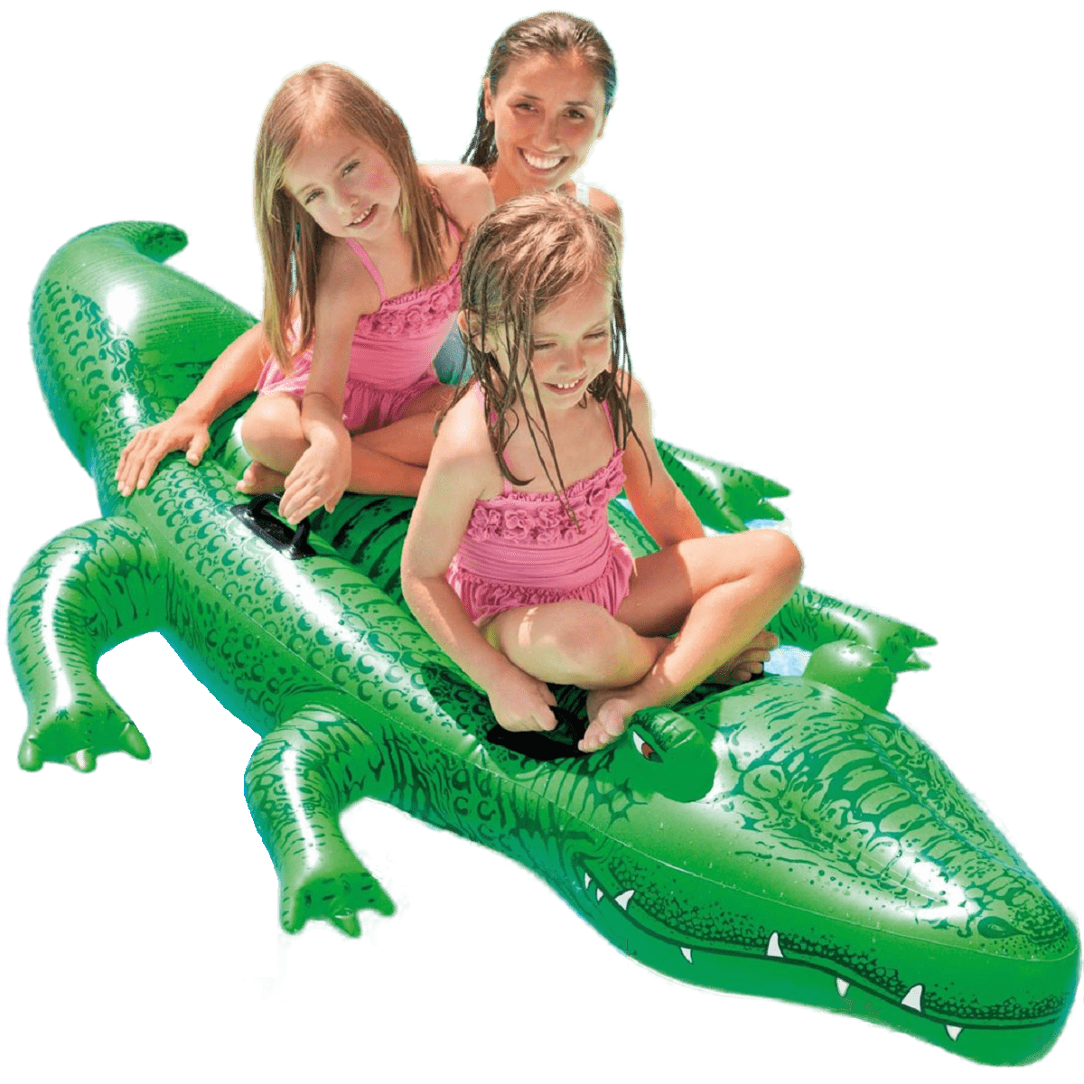 Bóia Inflável Jacaré Intex P/ 2 Crianças + Bomba Ar Eletrica Voltagem:220v - 7