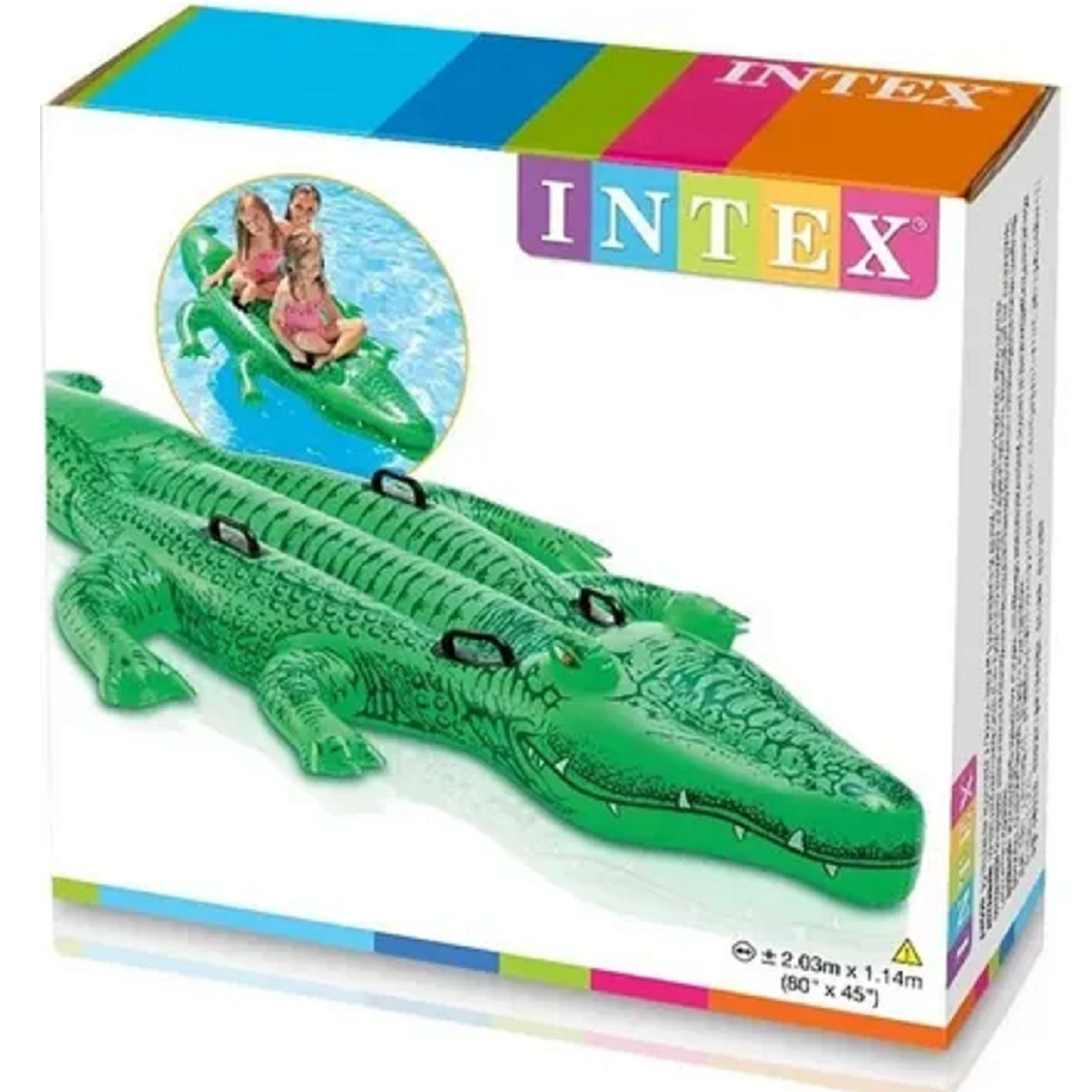 Bóia Inflável Jacaré Intex P/ 2 Crianças + Bomba Ar Eletrica Voltagem:220v - 2