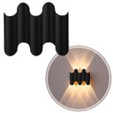Ver imagem 1 de Arandela Schala Preta Facho Duplo 60° Led 5w 3000k Externo e Interno Opus St2958