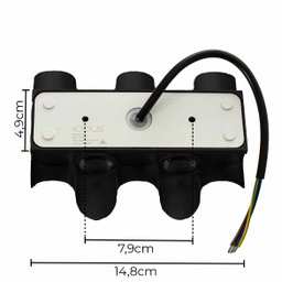 Arandela Schala Preta Facho Duplo 60° Led 5w 3000k Externo e Interno Opus St2958 - 4 Arandela Schala Preta Facho Duplo 60° Led 5w 3000k Externo e Interno Opus St2958 - 4