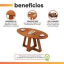 Ver imagem 5 de Mesa Sala de Jantar 1,80m Vick Madeirado Madeirado