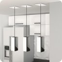 Ver imagem 4 de 3 Pendentes Industrial Inox Quadrado Moderno Luminária ELG