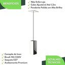Ver imagem 2 de 3 Pendentes Industrial Inox Quadrado Moderno Luminária ELG
