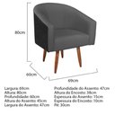Ver imagem 5 de Kit 02 Poltronas Luiza Pés Palito Factor Preto e Linho Cinza Escuro - Amarena Móveis