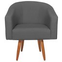 Ver imagem 4 de Kit 02 Poltronas Luiza Pés Palito Factor Preto e Linho Cinza Escuro - Amarena Móveis
