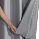 Ver imagem 3 de Cortina Blackout Voil 2,00m X 1,40m Pvc Blecaute Voal Sala Quarto Janela Bloqueia Claridade Cinza