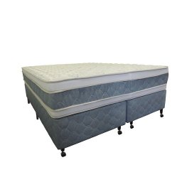 Cama Box + Colchão Castor King Five Star Air Double Face Pocket 193x203x61cm - 1