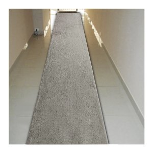 Tapete Passadeira Classic Antiderrapante Shaggy 0,66x4,00 Perola