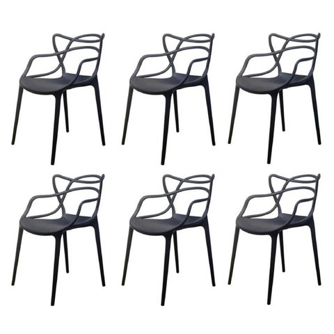 Kit 6 Cadeiras para Sala de Jantar Allegra