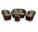 Ver imagem 1 de Conjunto Ibiza - 2 poltronas + 1 sofá + 1 mesa redonda - Saquarema